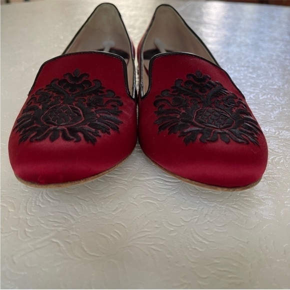 Miu Miu Satin Crystal Embellished Smoking Loafer - Picture 5 of 11